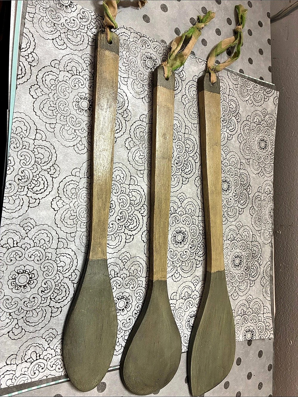 Set of 3 Wooden Decorative Spoons